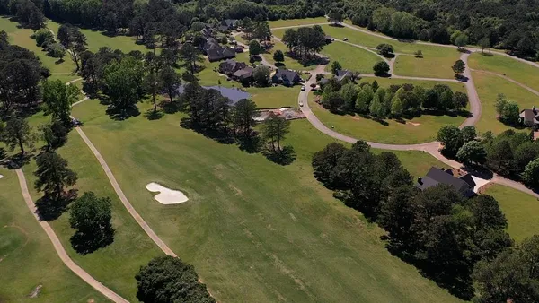an aerial view of a residential houses with outdoor space