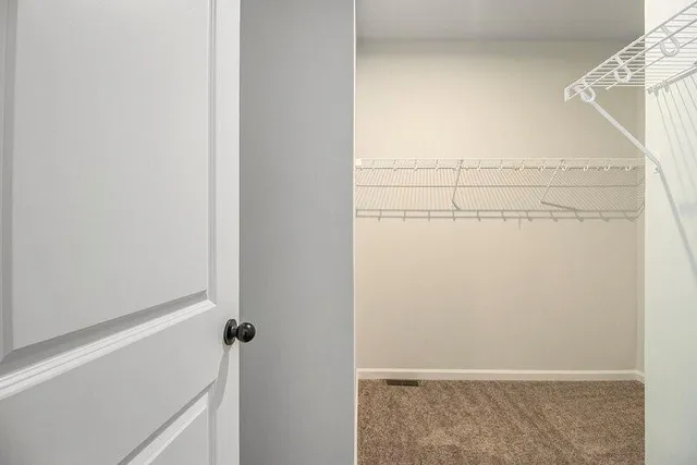 an empty room with an entryway