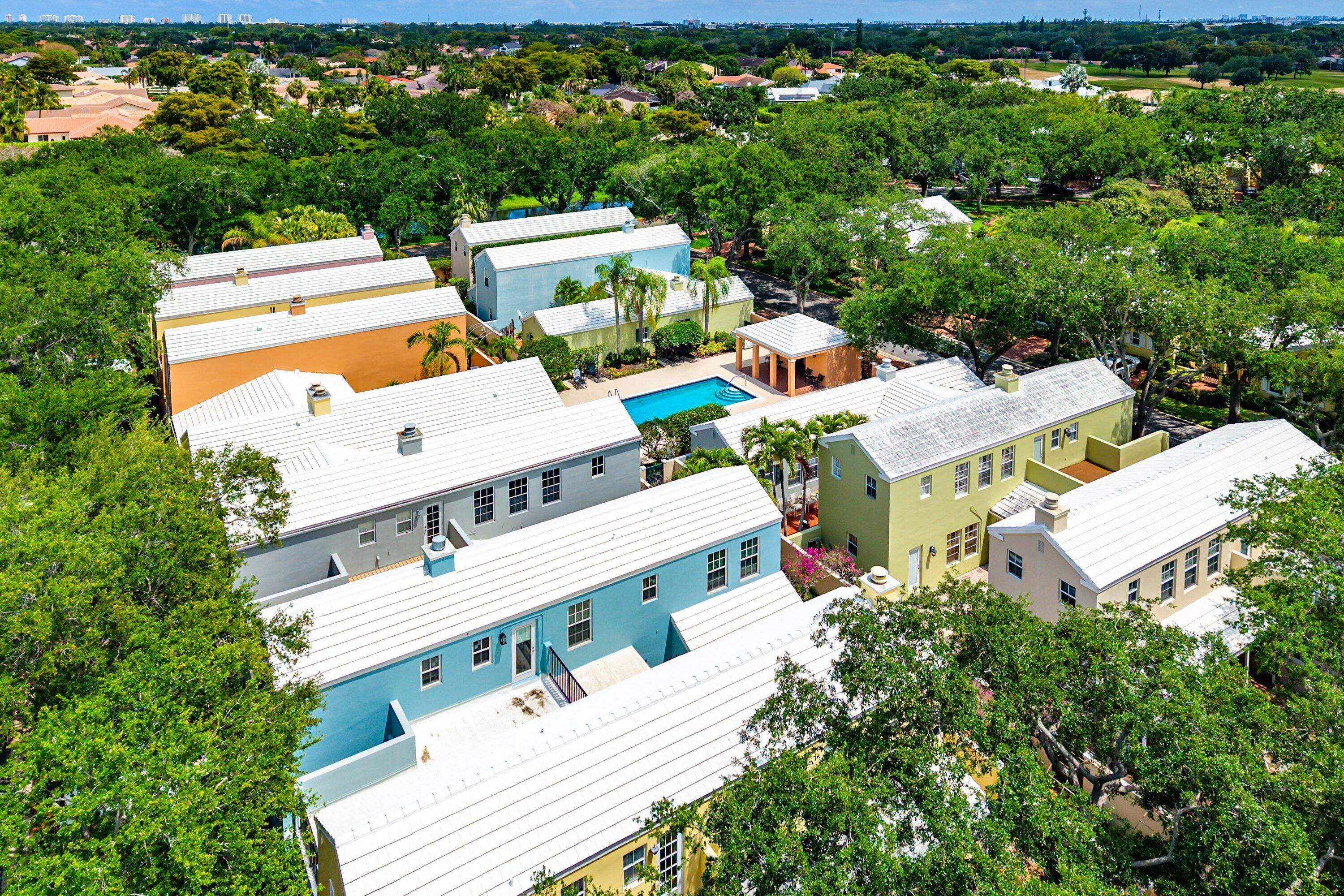 5908 Catesby Street Boca Raton, FL 33433 - Photo 39 of 49 an aerial view of residential house with outdoor space and trees all around