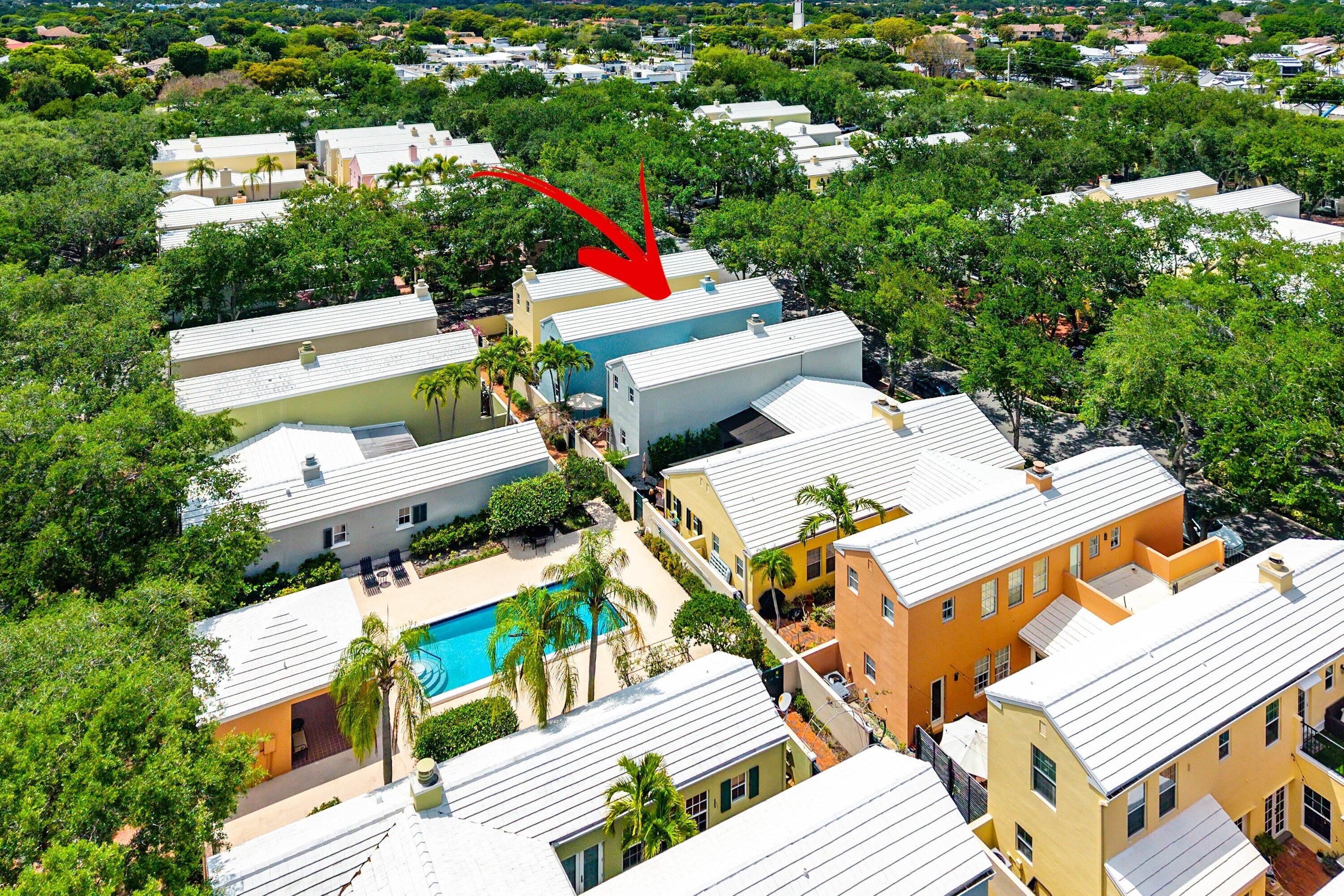 5908 Catesby Street Boca Raton, FL 33433 - Photo 45 of 49 an aerial view of a house with large trees