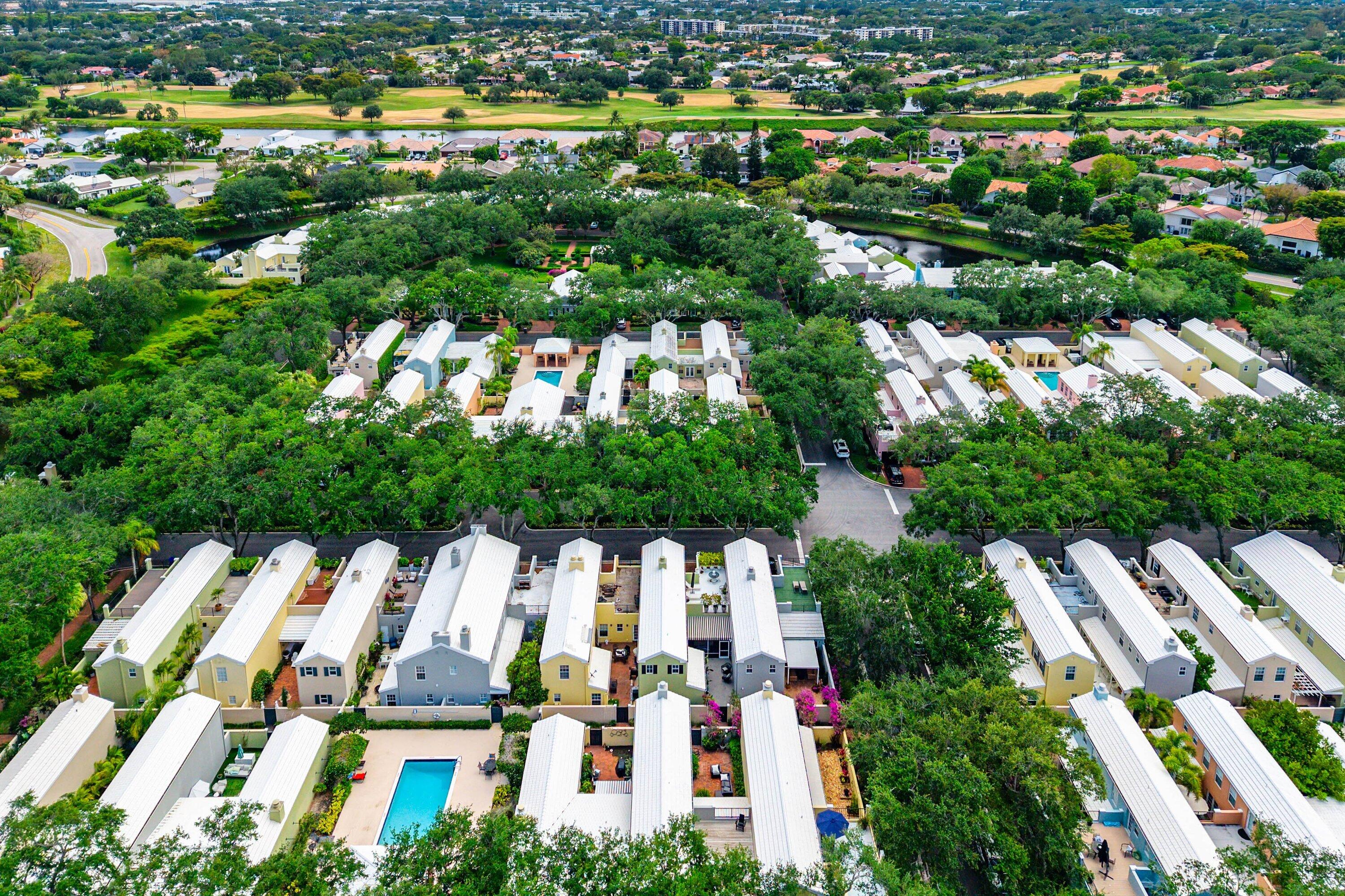 5908 Catesby Street Boca Raton, FL 33433 - Photo 47 of 49 an aerial view of residential house with outdoor space and street view