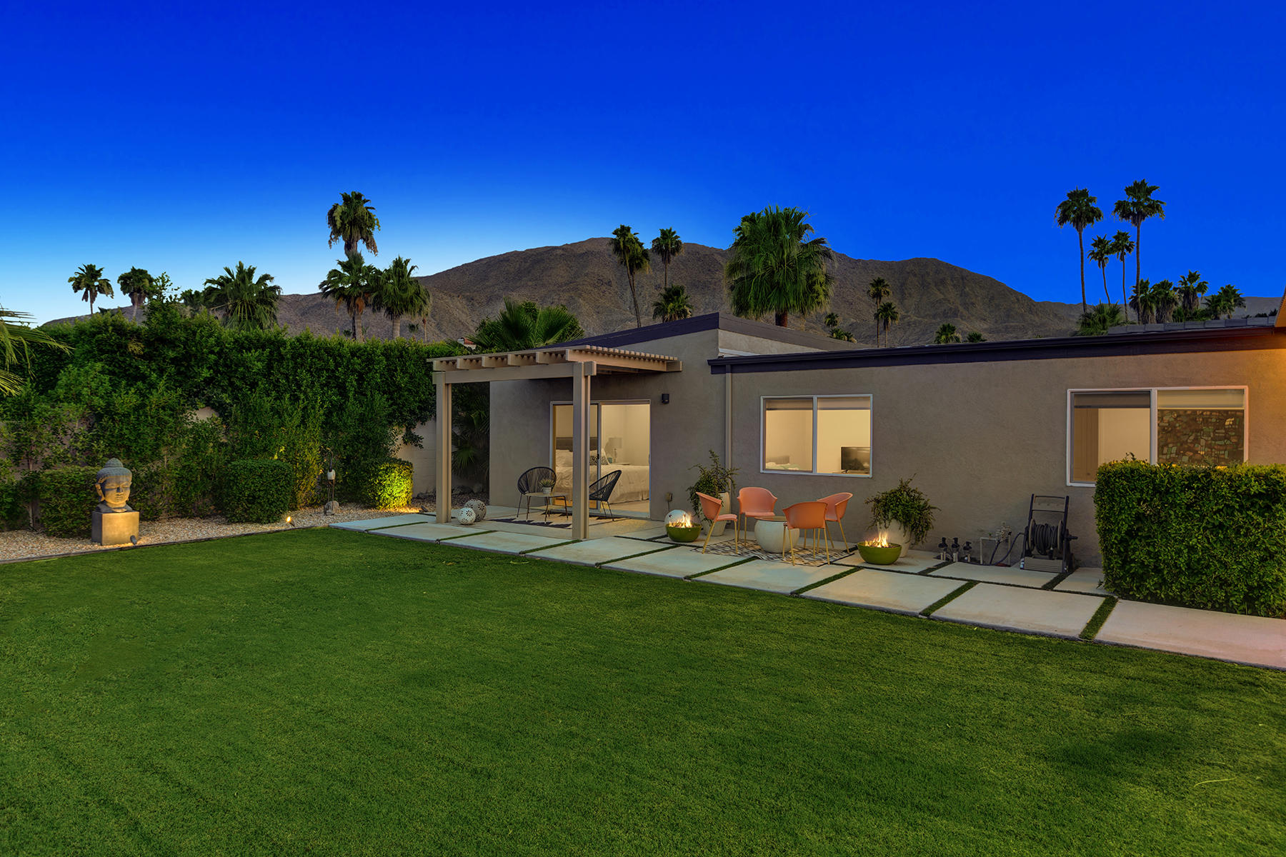 71492 Estellita Drive Rancho Mirage, CA 92270 - Photo 38 of 39 86 GRASS YARD TO HOUSE AND MOUNTAINS NIG