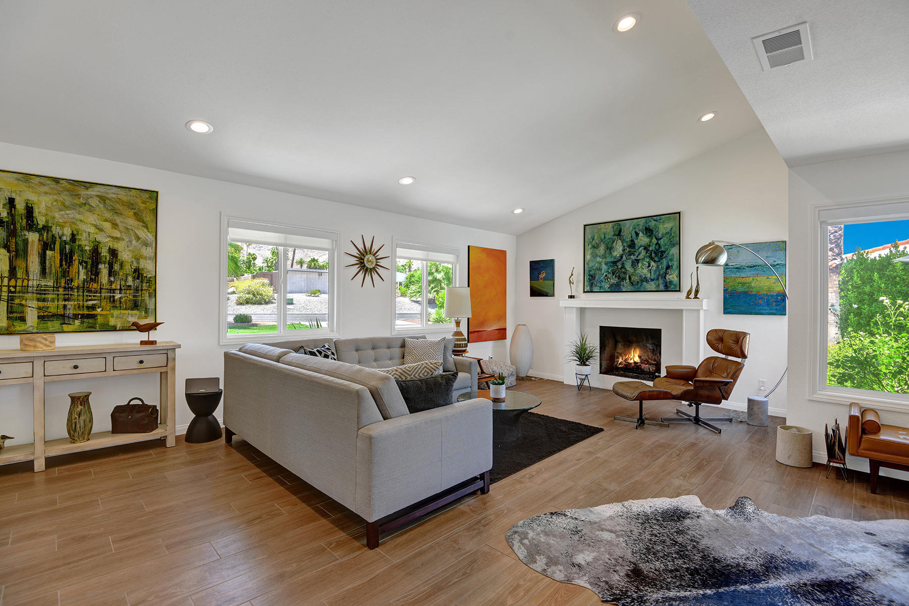 71492 Estellita Drive Rancho Mirage, CA 92270 - Photo 7 of 39 06 LIVING ROOM ANGLED WITH FIREPLACE MLS