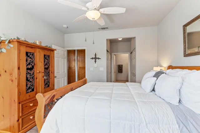 a view of a bathroom from the hallway