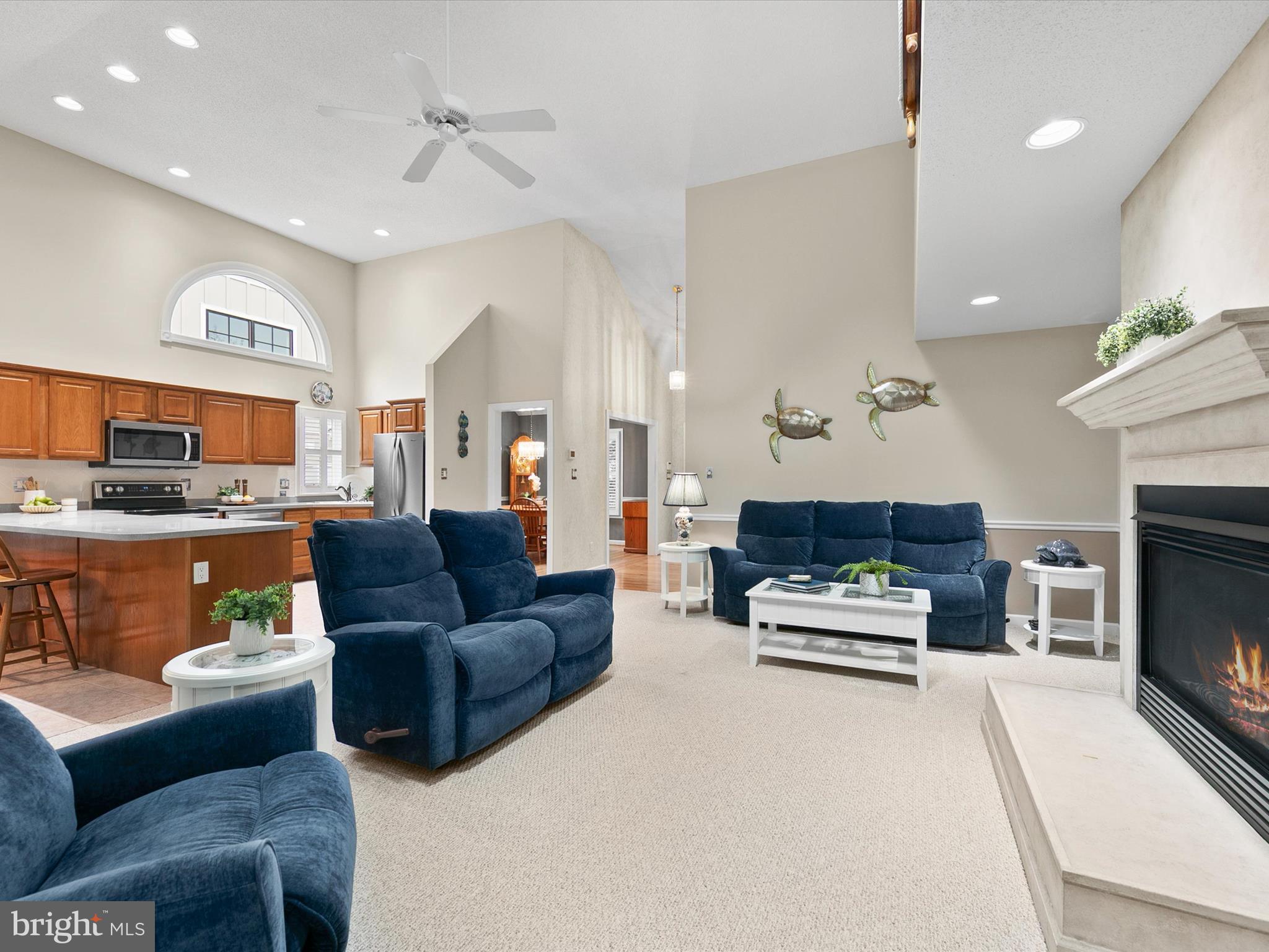 982 Turtle Drive Bethany Beach, DE 19930 - Photo 9 of 73 a living room with furniture and a fireplace