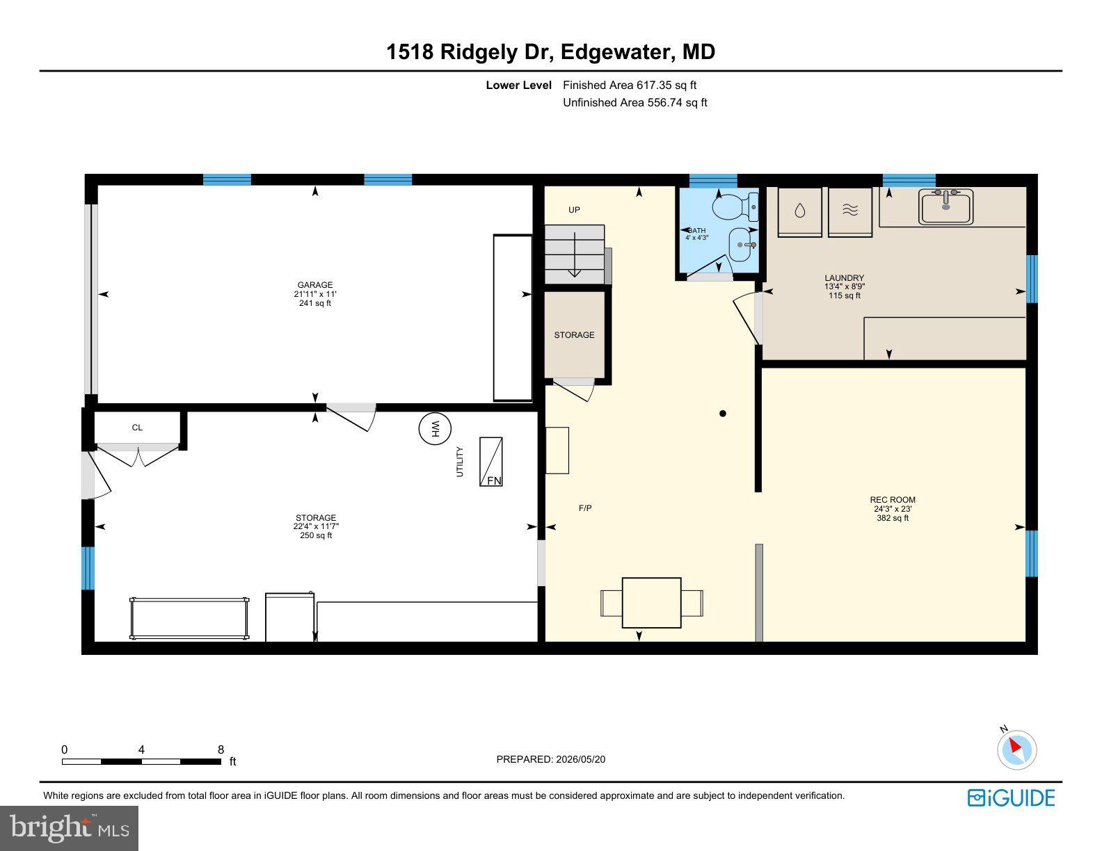 1518 Ridgely Drive Edgewater, MD 21037 - Photo 55 of 56 Lower Level Floor Plan