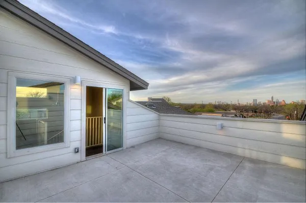 a large building with a street