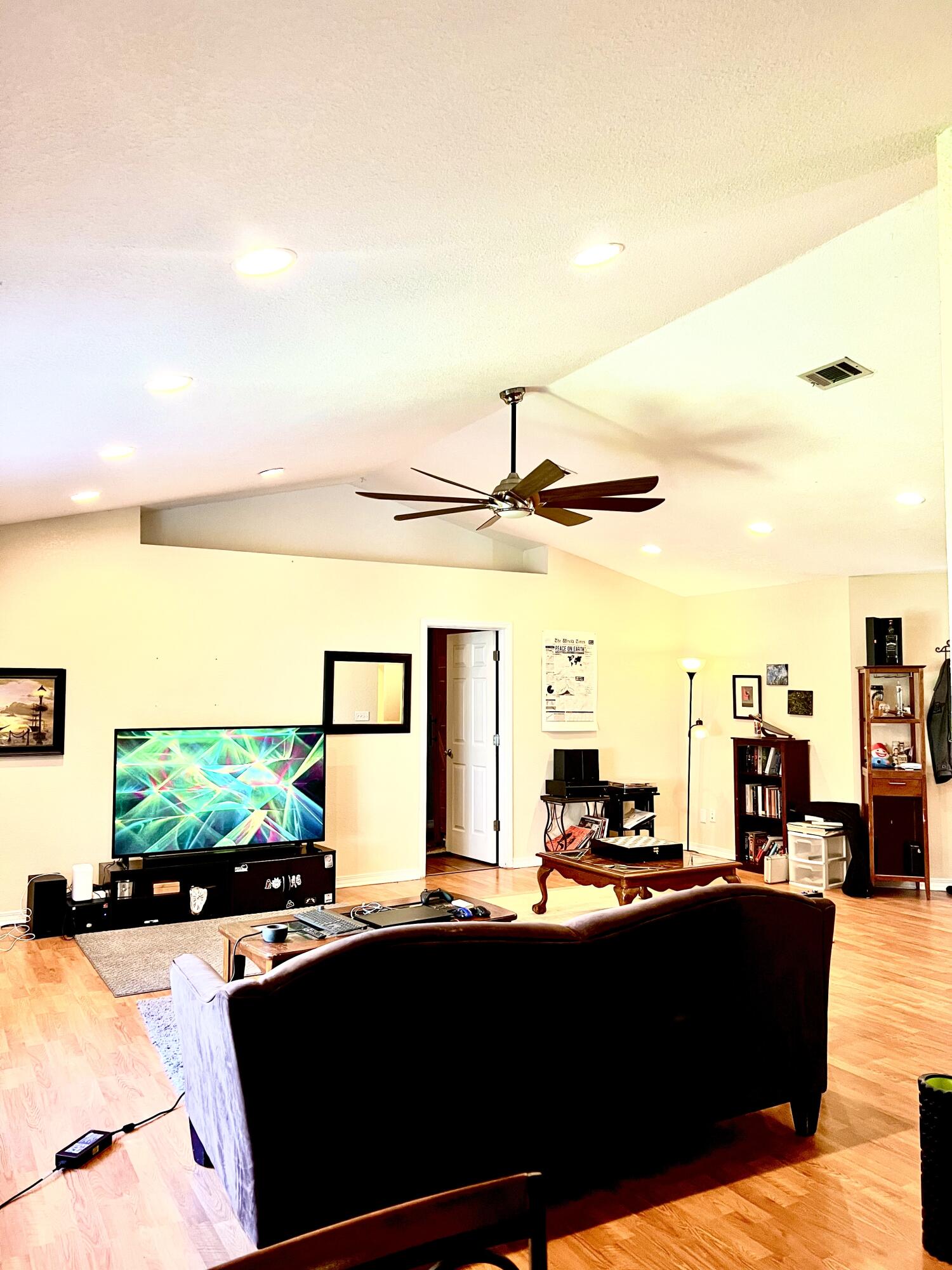 5304 Whitney Court Crestview, FL 32536 - Photo 4 of 13 a living room with couches a flat screen tv and outdoor view