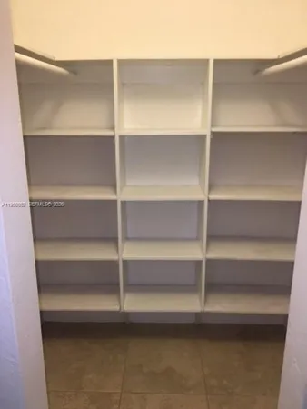 a view of room with empty racks