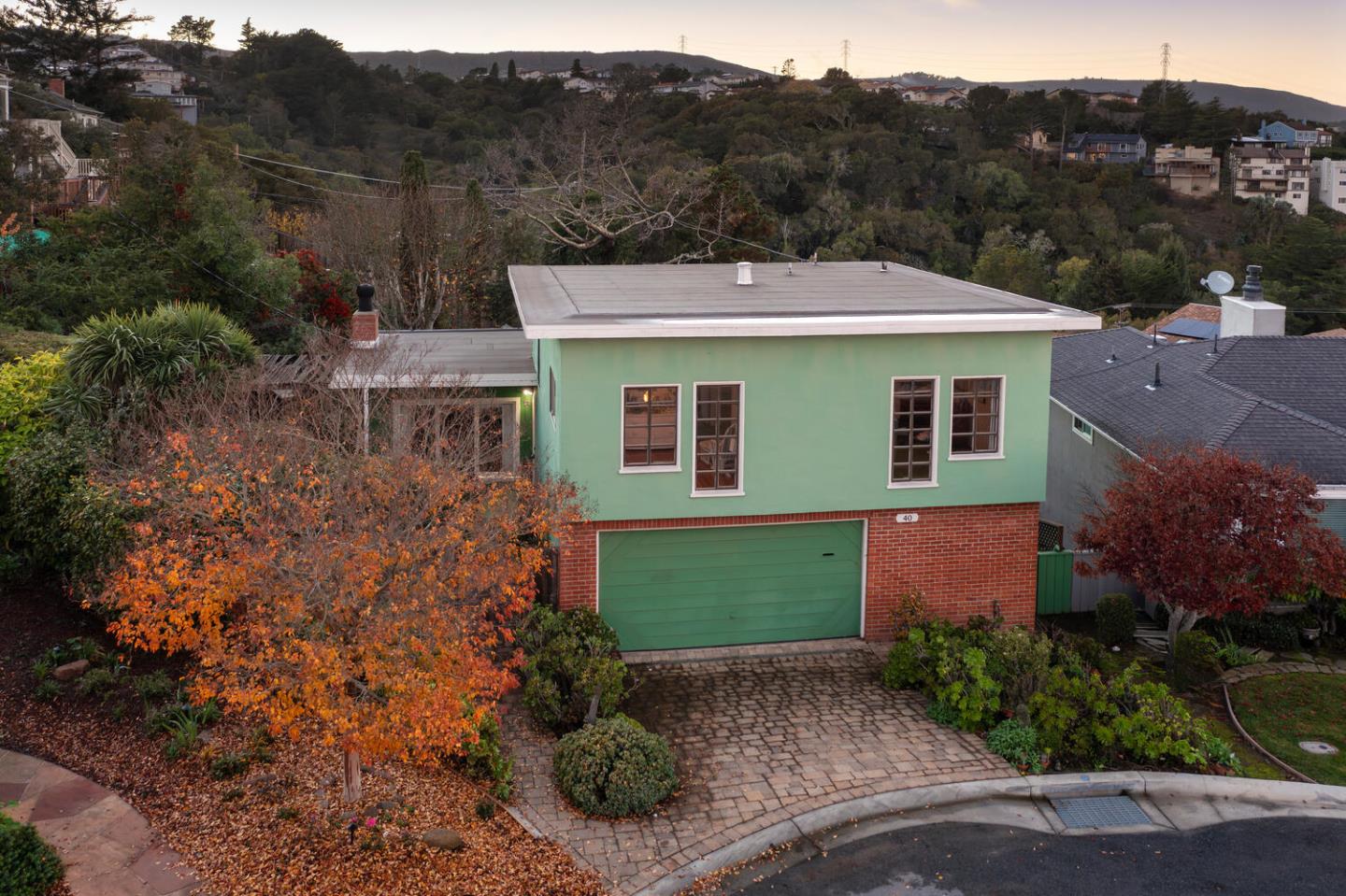 a aerial view of a house