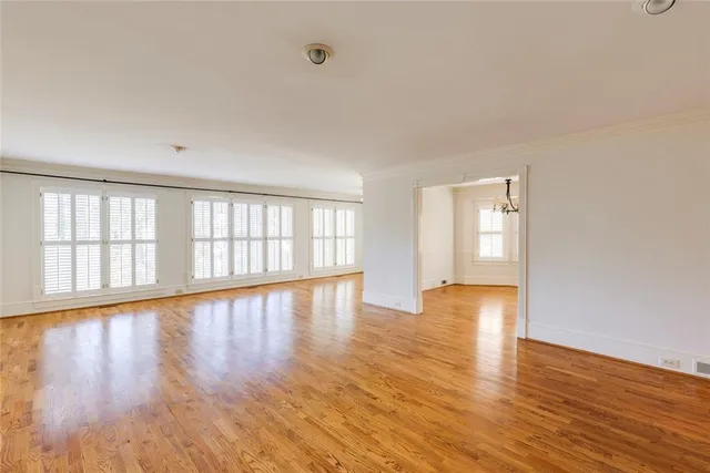 an empty room with a window