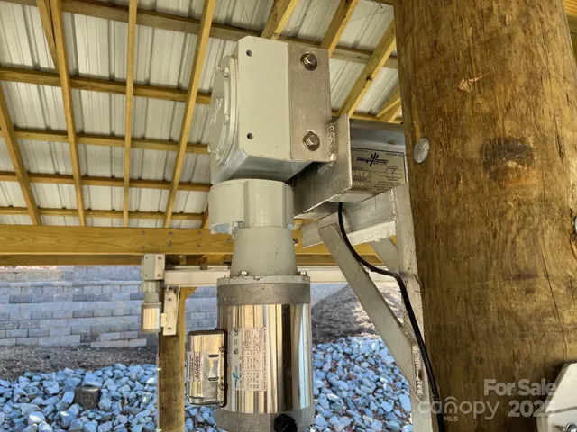 a view of a swimming pool with a porch