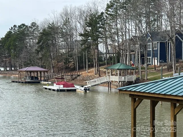 a view of lake from a yard