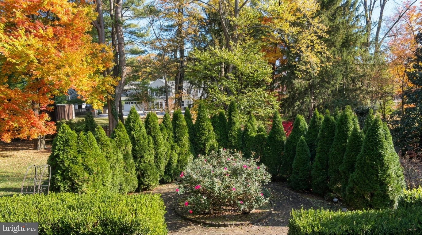 621 Great Springs Road Bryn Mawr, PA 19010 - Photo 100 of 102 Serene garden oasis in autumn hues.