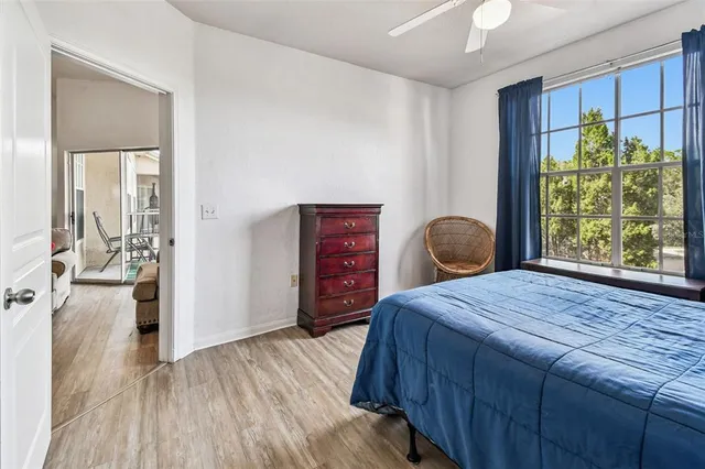 a view of a lake with a house in the background