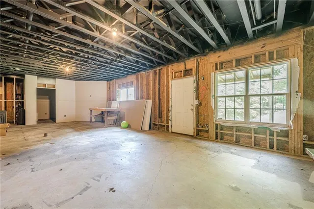 a view of a in an empty room