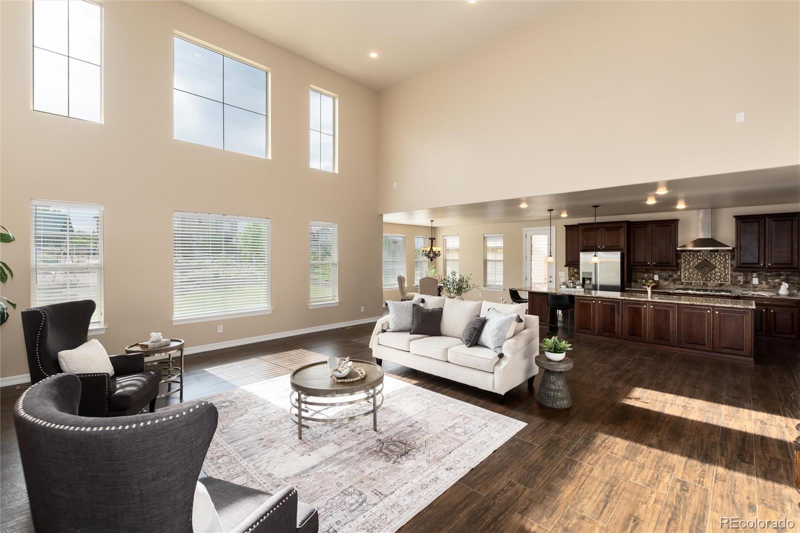 10703 Braesheather Court Highlands Ranch, CO 80126 - Photo 19 of 48 a living room with furniture and a large window