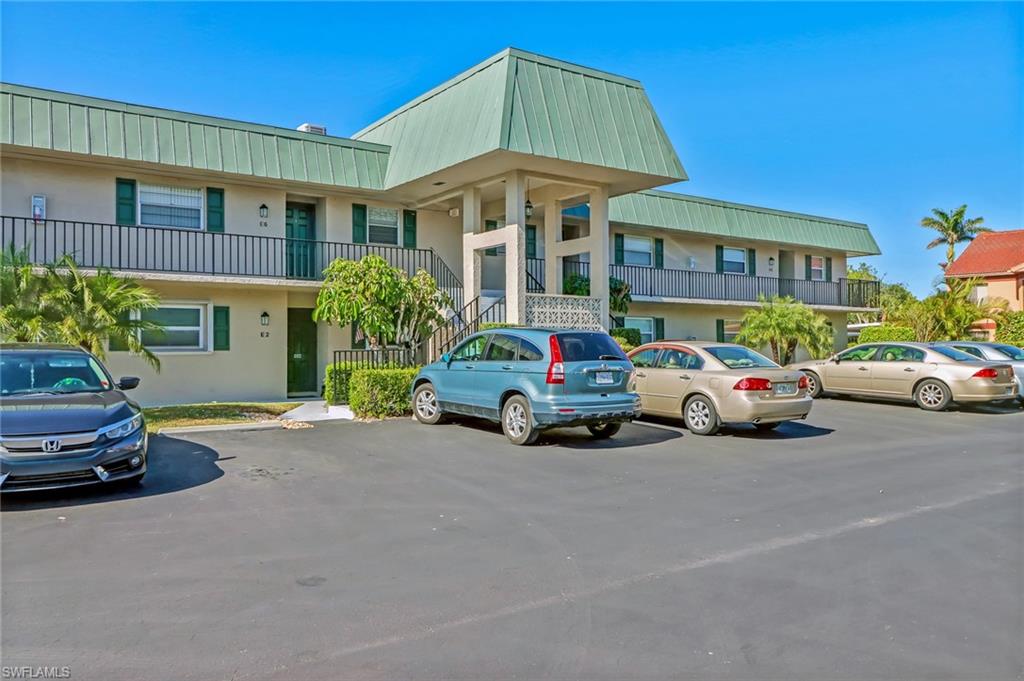 a car parked in front of a building