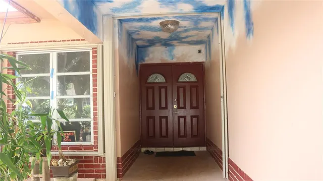 a view of front door