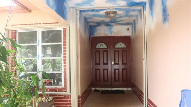 a view of front door