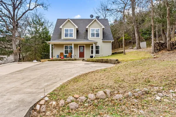 a front view of a building