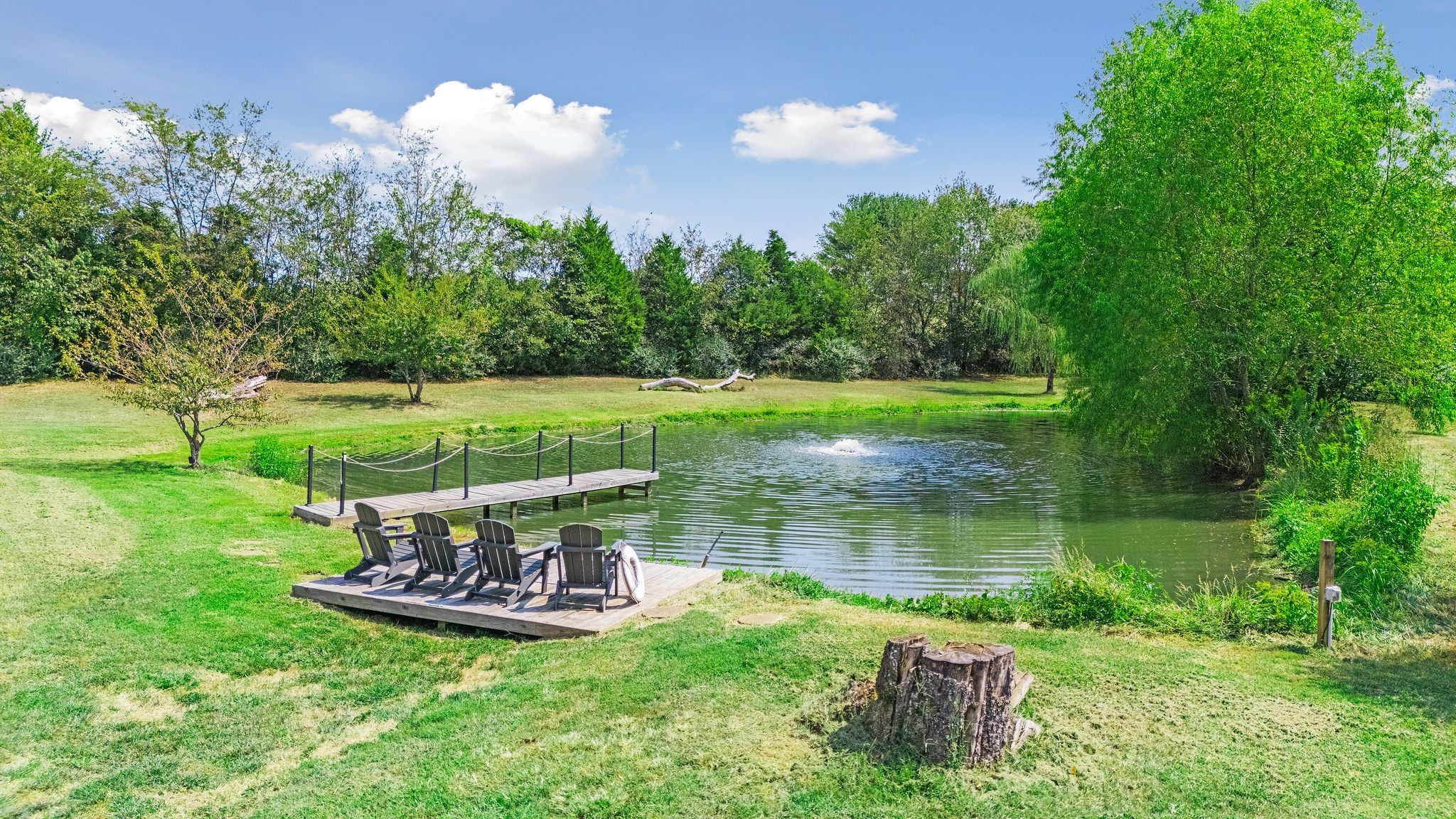 1055 Franklin Road Gallatin, TN 37066 - Photo 19 of 60 a view of a garden with lawn chairs and a large tree