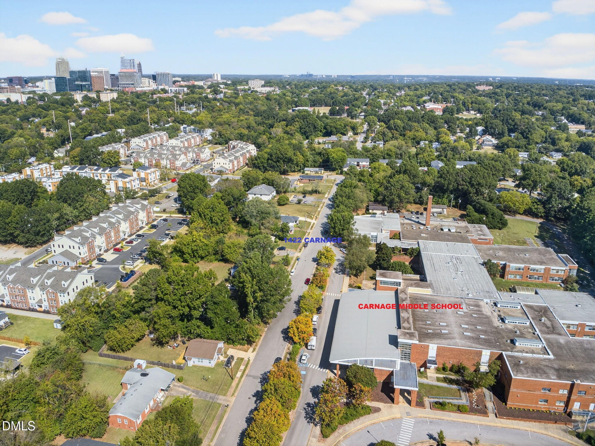 1422 Carnage Drive Raleigh, NC 27610 - Photo 2 of 33 an aerial view of a city with lots of residential buildings