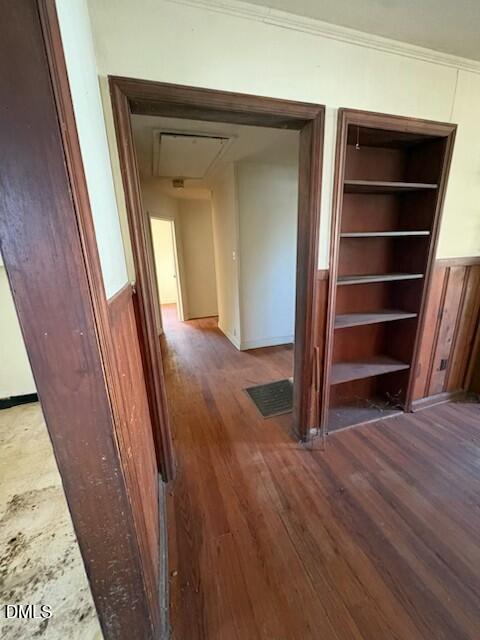 1422 Carnage Drive Raleigh, NC 27610 - Photo 41 of 45 a view of a hallway with wooden floor and closet