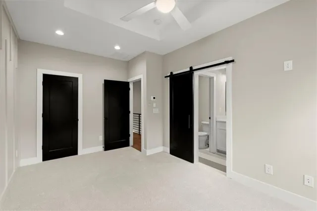 a bathroom with a sink vanity and mirror