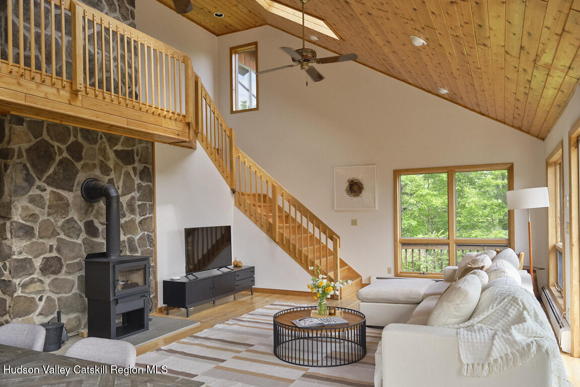285 Mead Road Fleischmanns, NY 12430 - Photo 18 of 31 16 int living room wide stairs