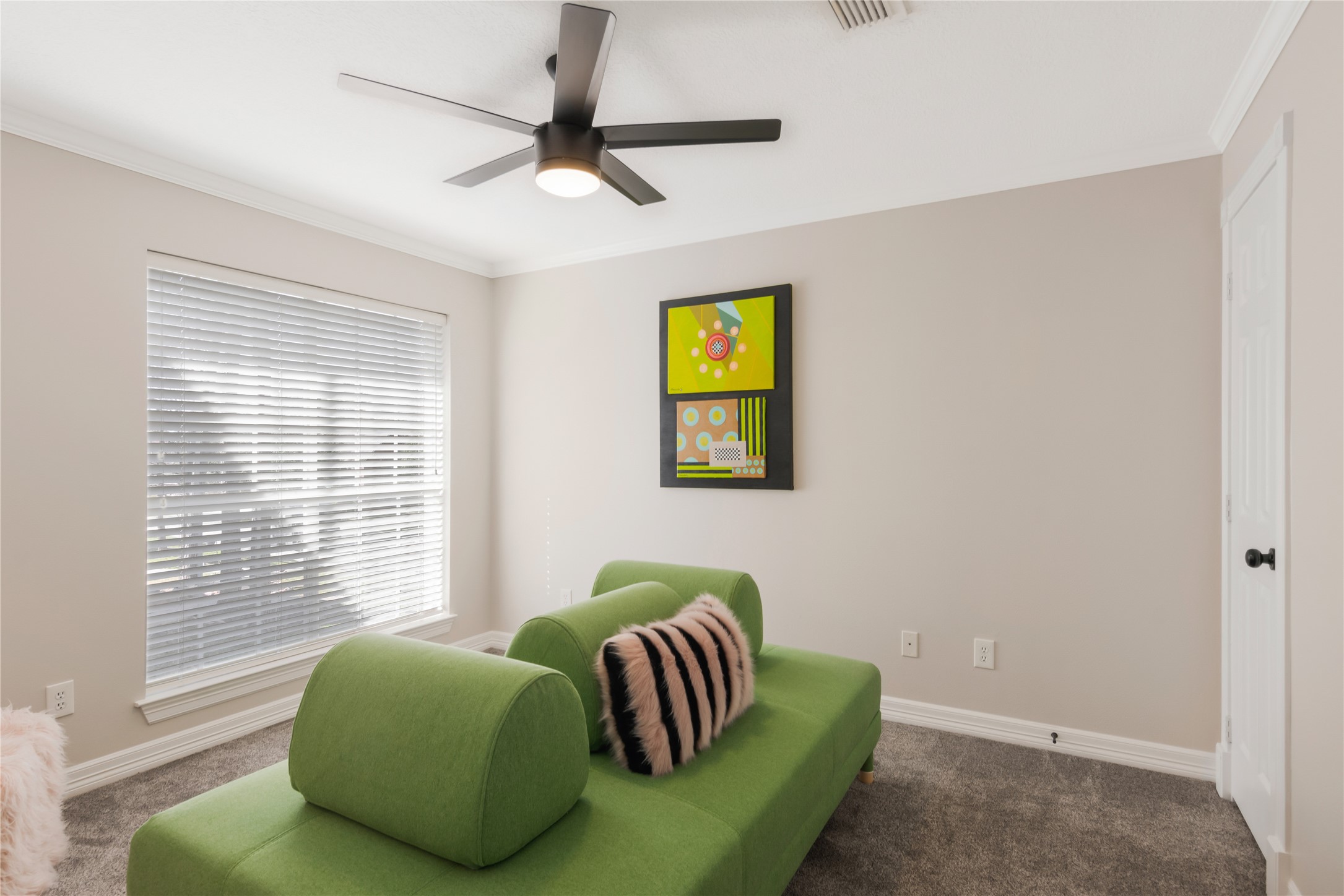 6211 Kingscrest Lane Spring, TX 77389 - Photo 29 of 38 a living room with a couch and a large window
