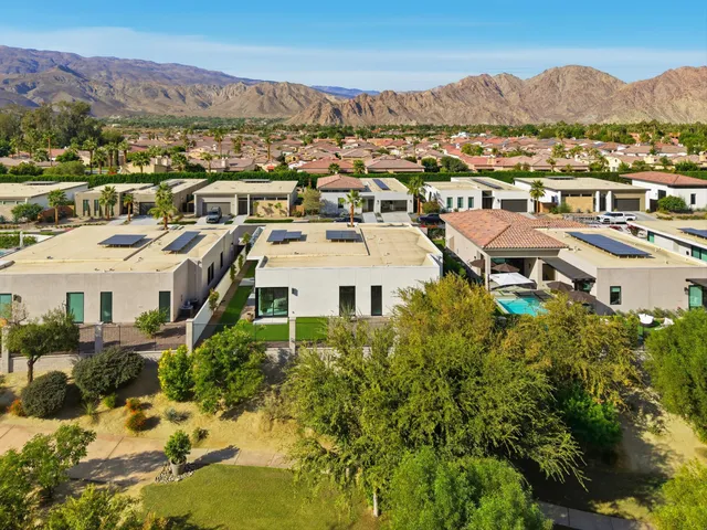 an aerial view of multiple house