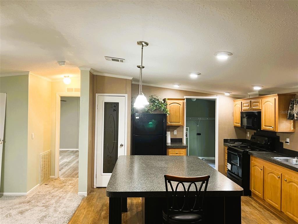 328 Old Peniel Road Palatka, FL 32177 - Photo 3 of 18 a kitchen with granite countertop sink cabinets and refrigerator