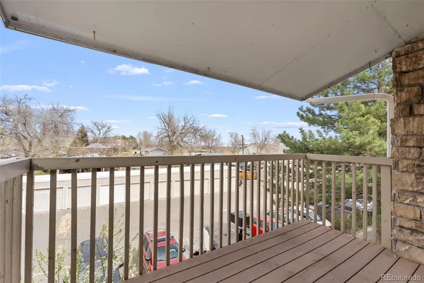 a view of city from a balcony