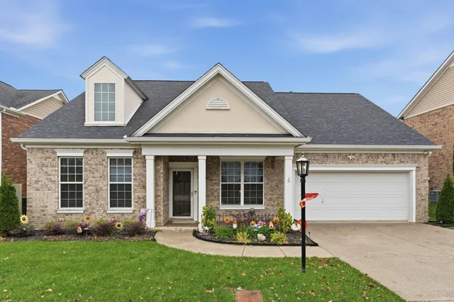 a view of a house with garden