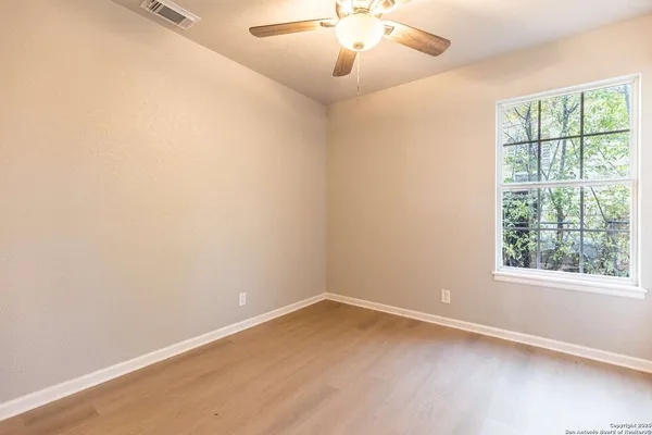 an empty room with a window