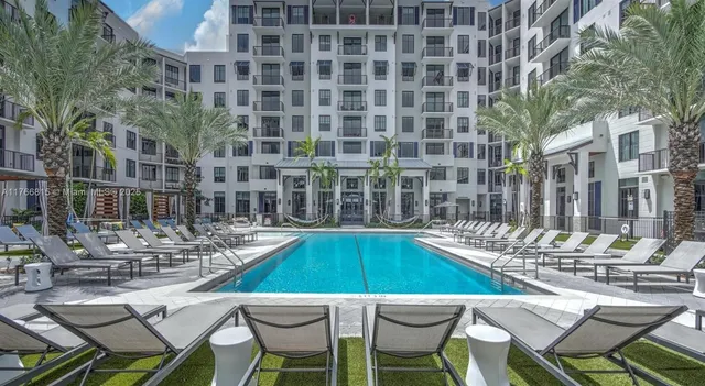 a view of yard with outdoor seating