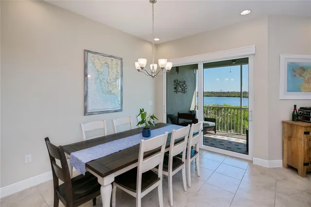 a view of a room with a large window