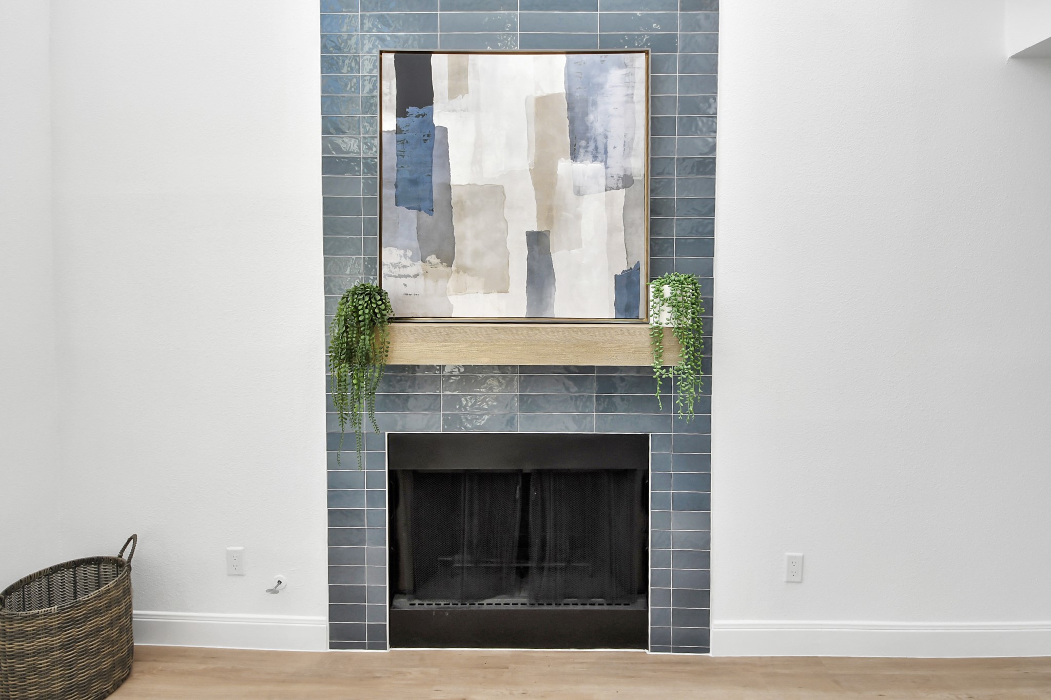 300 Narcissus Road Kemah, TX 77565 - Photo 15 of 47 a view of an empty room with wooden floor and a fireplace