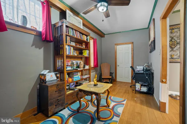 a work room with furniture