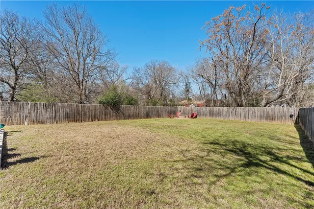 a backyard of a house
