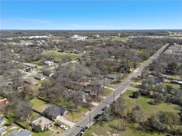 an aerial view of multiple house