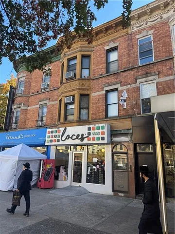 a view of a building with many windows