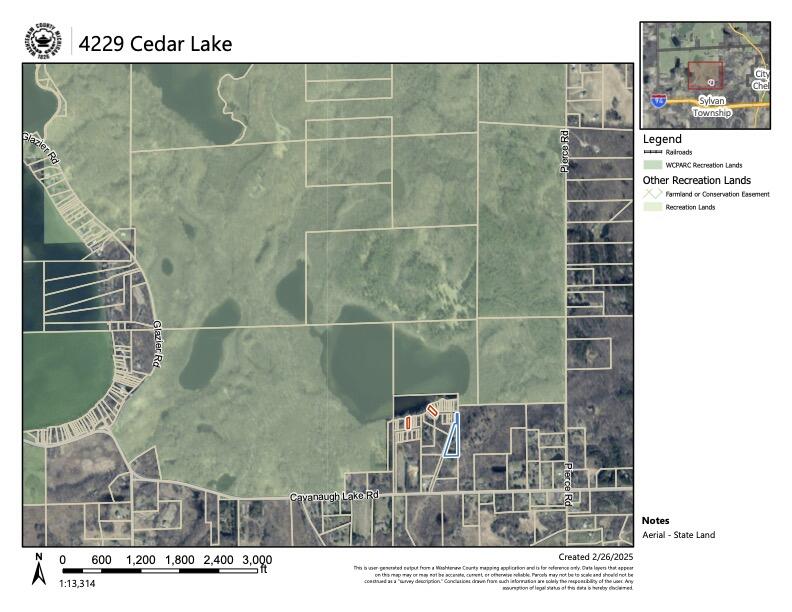 4229 Cedar Lake Road Chelsea, MI 48118 - Photo 50 of 63 4229 Cedar Lake Aerial State Land