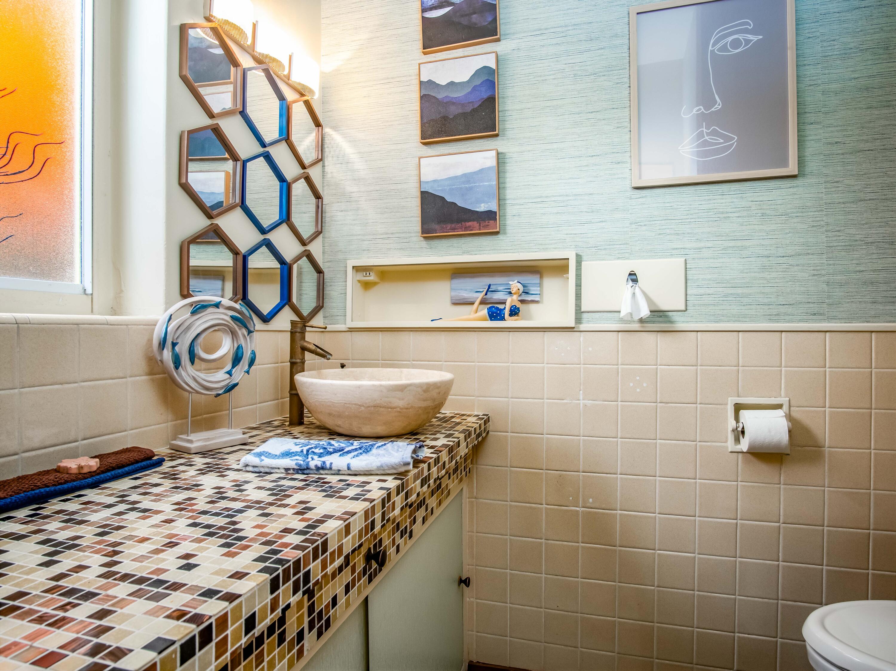 1519 Florida Street Key West, FL 33040 - Photo 29 of 86 a bathroom with a granite countertop sink and a mirror
