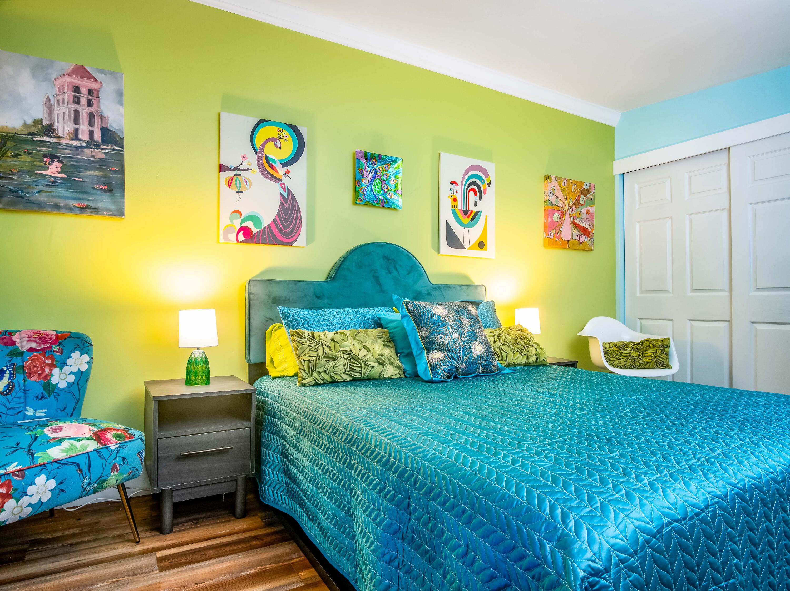 1519 Florida Street Key West, FL 33040 - Photo 60 of 86 a bedroom with a bed toys and paintings on the wall