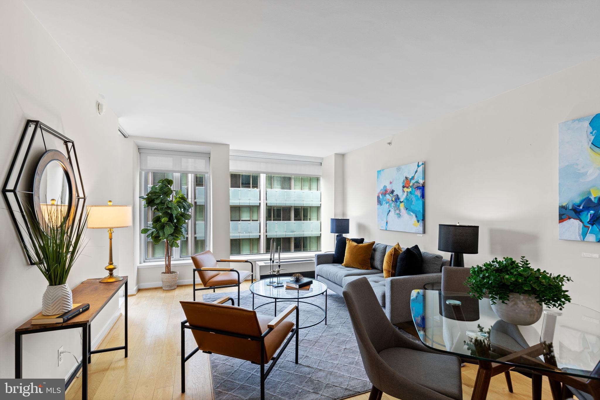 1101 3rd Street Southwest, Unit 312 Washington, DC 20024 - Photo 12 of 48 Sunny, open living area w hardwoods & huge windows