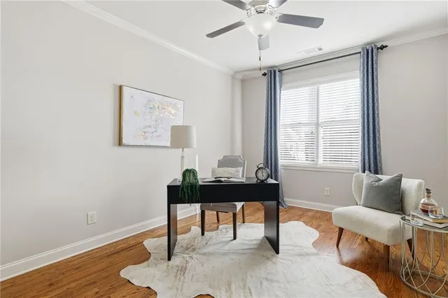 an empty room with closet area