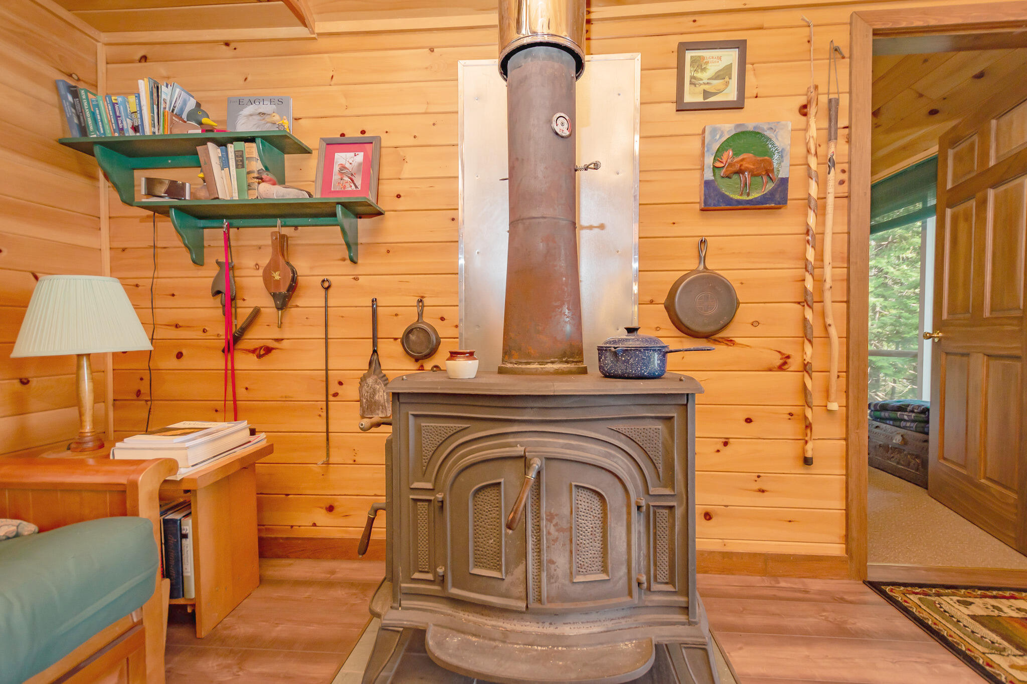 262 North Shore Road Brownville, ME 04414 - Photo 17 of 96 wood stove in living room