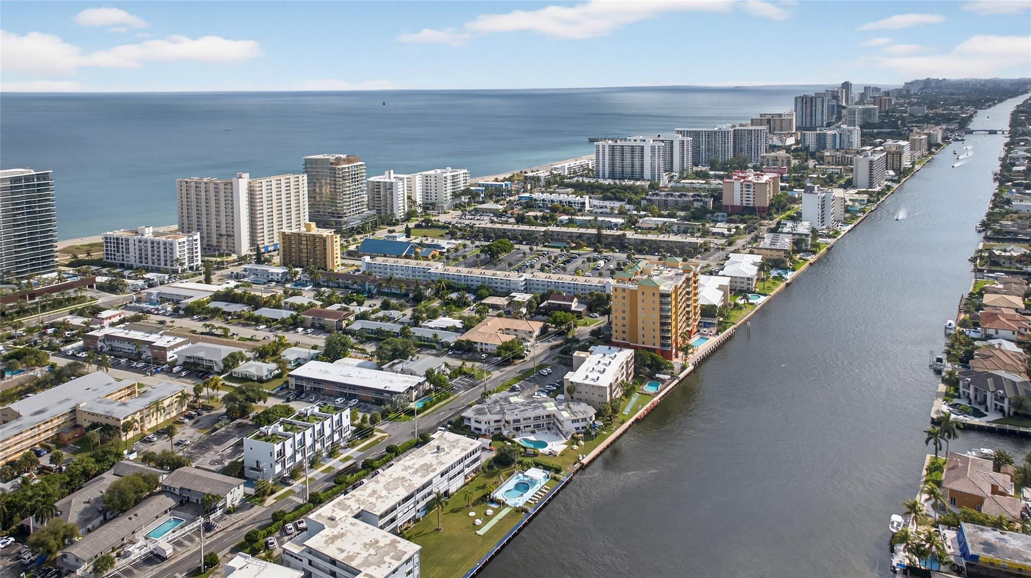 1001 North Riverside Drive, Unit 305 Pompano Beach, FL 33062 - Photo 2 of 44 a view of a city with tall buildings
